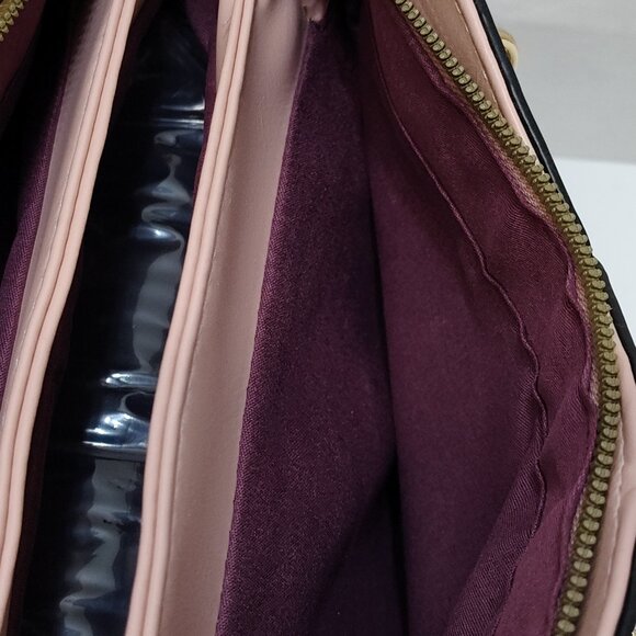 Danbaoly Patchwork PU Leather Handbag Top Handles Removable Crossbody Strap NWT - Picture 9 of 13